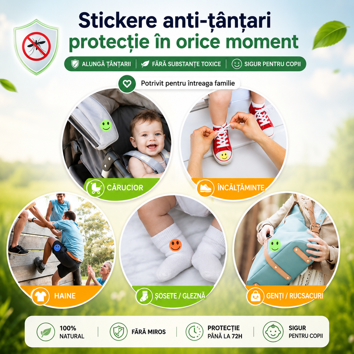 Stickere Anti Țânțari - BugBye™